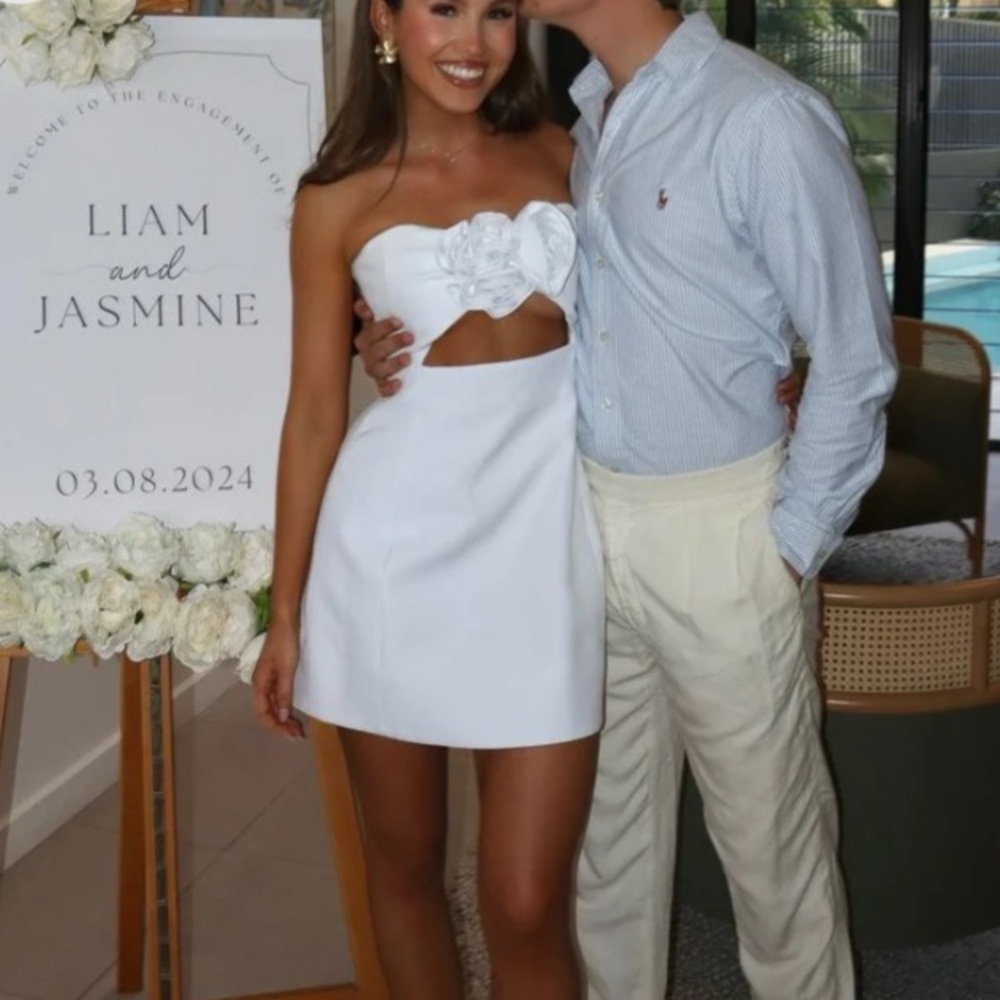 Valencia dress- white by Yojani Boutique